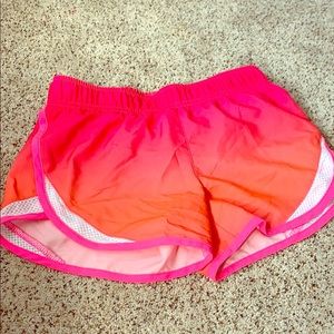 Pink and orange Hombre active shorts